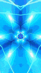 a blue and purple kaleidoscope with a purple center