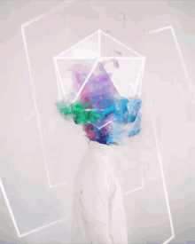 Diamond Head With Rainbow Art GIF - Diamond Head With Rainbow Art Smoke GIFs