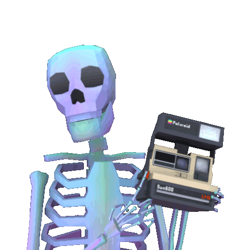 Skeleton Photo Sticker - Skeleton Photo Stickers