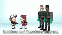 a cartoon of a girl and a man with the words automated voice kick deflected written below them
