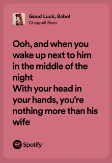 a spotify advertisement shows a song by chappelle roan