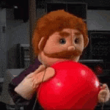 Red Ball Puppet GIF - Red Ball Puppet Touch GIFs
