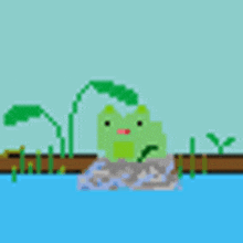 青蛙 池塘 GIF - 青蛙 池塘 沼澤 GIFs