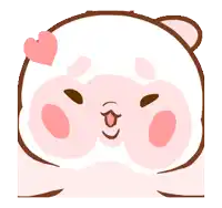 a pink bear with a heart on its head