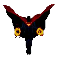 a pixel art of superman with a cape