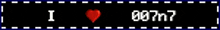 a sign that says i love 007m7 with a heart