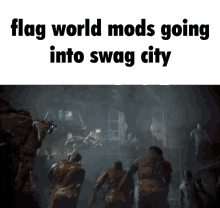 Flag World Swag City GIF - Flag World Swag City Zombies GIFs