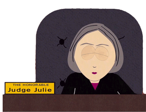 Next Judge Julie Sticker - Next Judge Julie South Park Stickers