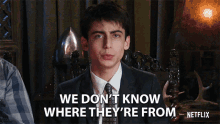 We Dont Know Where Theyre From Number Five GIF - We Dont Know Where Theyre From Number Five Aidan Gallagher GIFs