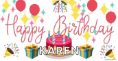 Happy Birthday Karen Birthday Cake GIF - Happy Birthday Karen Birthday Cake GIFs