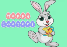 Happy Easter Day Bunny GIF - Happy Easter Day Bunny Egg GIFs