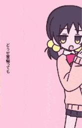 a cartoon of a girl wearing a school uniform and a bow tie .