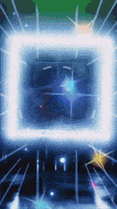 a glowing square with a star in the middle