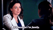 Greys Anatomy Amelia Shepherd GIF - Greys Anatomy Amelia Shepherd Its Because Im Family GIFs