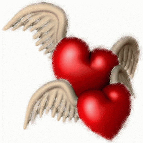 love hearts with wings