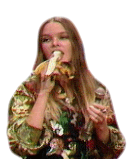 Eating Banana Michelle Phillips Sticker - Eating Banana Michelle Phillips The Mamas And The Papas Stickers