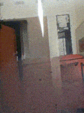 a room with a clock on the wall that says ' e '
