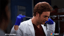 Wearing A Stethoscope Dr Will Halstead GIF - Wearing A Stethoscope Dr Will Halstead Nick Gehlfuss GIFs