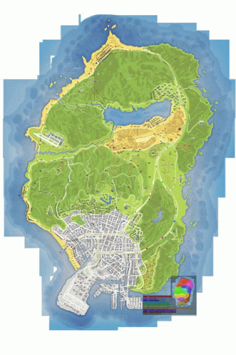 Map of GTA V - GIF - Imgur