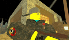 a soldier in a video game is holding a gun