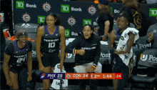 a basketball game between phx and con 34