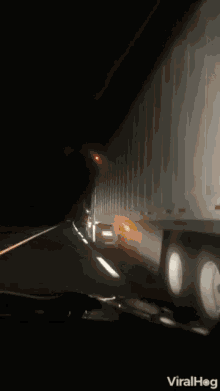 Semi Driver Forces Car Off Road Angry Driver GIF