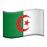 a green and white flag with a red crescent moon and a star