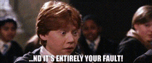 Entirelyyourfault Entirely Your Fault GIF - Entirelyyourfault Entirely Your Fault Ronald Weasley GIFs