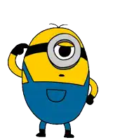 a cartoon of a minion with a question mark above his head