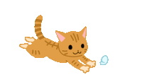 Ginger Cat Cat Jumping Sticker