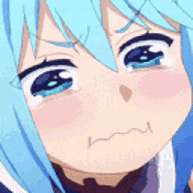 Aqua crying/begging anime meme  Kono Subarashii Sekai ni Bakuen