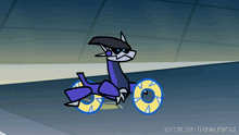 a cartoon of a dog riding a bike with youtube.com/terminalmontage in the bottom right corner
