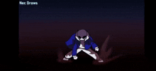 a drawing of a cartoon character with the words nec draws below it
