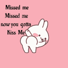 Missed Me Kiss Me GIF - Missed Me Kiss Me Bunny GIFs