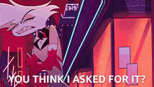 You Think I Asked For It Angel Dust GIF - You Think I Asked For It Angel Dust Hazbin Hotel GIFs