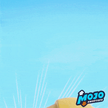 a cartoon character wearing a yellow hard hat with mojo swoptops on the bottom