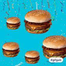 Cheeseburgers Hamburgers GIF - Cheeseburgers Hamburgers Partyfood GIFs