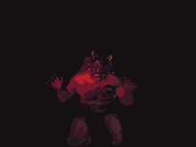a pixel art drawing of a monster with a very large mouth