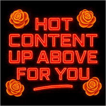 a sign that says hot content up above for you