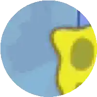 a blue circle with a yellow circle in the middle