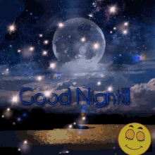 good night sweet dreams moon full moon stars