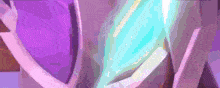 a purple and blue background with a few lines of light