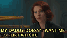 Scarlet Johansson Daddy Doesnt Want Me To Flirt Witchu GIF - Scarlet Johansson Daddy Doesnt Want Me To Flirt Witchu Flirt GIFs