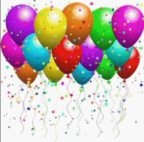 Boekwinkel Vergoeding Troosteloos Birthday Balloons GIF - Birthday Balloons Confetti - Discover & Share GIFs