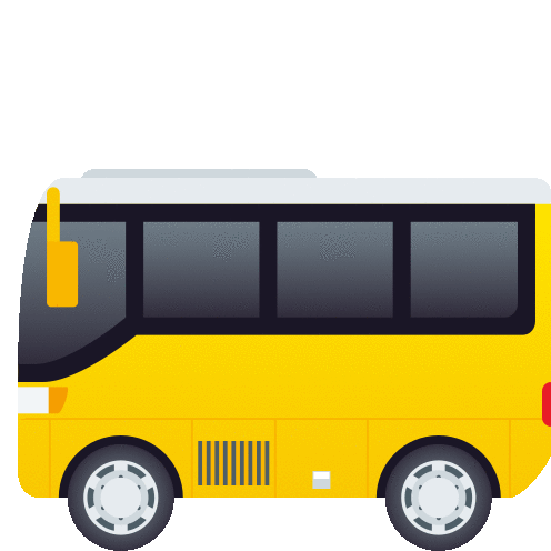 Bus Travel Sticker - Bus Travel Joypixels Stickers
