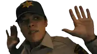 a woman in a los angeles county sheriff 's uniform