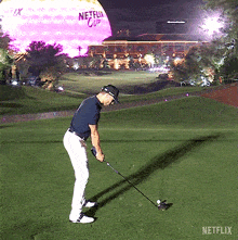 Hitting The Ball Pierre Gasly GIF - Hitting The Ball Pierre Gasly The Netflix Cup GIFs