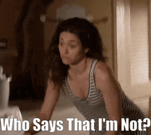 a woman says who says that i 'm not in a bathroom