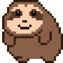 sloth roll rolling pixelated animated