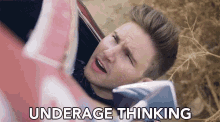 Look Up Underage Thinking GIF - Look Up Underage Thinking In The Car GIFs